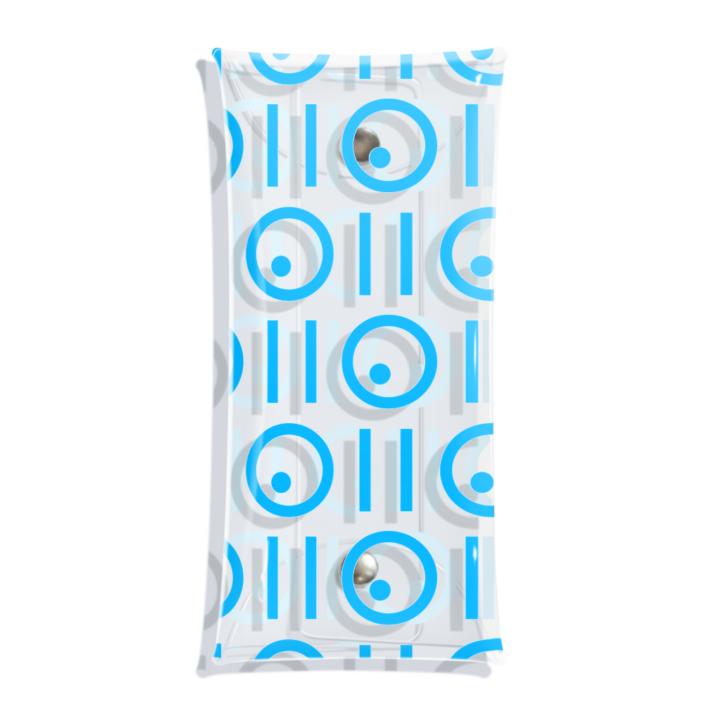 101DESIGNのロゴ総柄クリアマルチケース